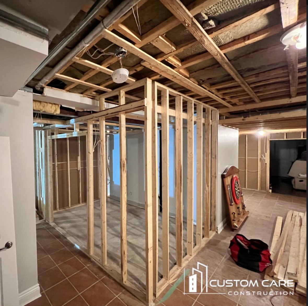 Basement framing - progress 1